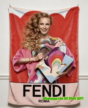 Fendi Roma Pop Art Print Flannel Throw Blanket IMG_9635